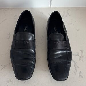 Prada Men's Elegant Black Slip-On Loafers